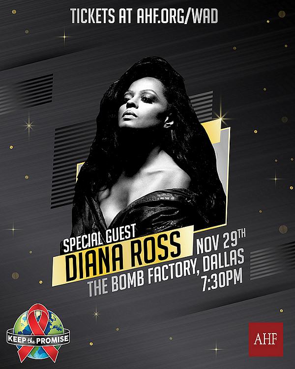 AHF to Host 2019 World AIDS Day Concert in Dallas With Special Guest Diana Ross
