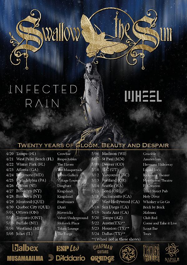 Moldovan Metal Favorites INFECTED RAIN Announce North American Tour Dates with Swallow The Sun and Wheel